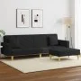 2-seater sofa bed with pillows and black fabric stool by , Sofas - Ref: Foro24-3216260, Price: 341,81 €, Discount: %