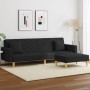 2-Sitzer-Schlafsofa mit Kissen und schwarzem Stoffhocker von , Sofas - Ref: Foro24-3216260, Preis: 338,59 €, Rabatt: %