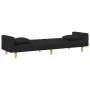 2-seater sofa bed with pillows and black fabric stool by , Sofas - Ref: Foro24-3216260, Price: 341,81 €, Discount: %