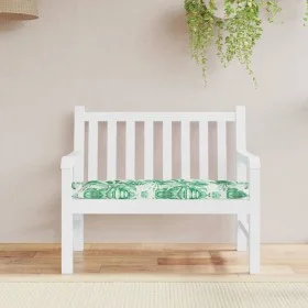 Garden bench cushion Oxford fabric leaf print 100x50x7 cm by , Cushions for chairs and sofas - Ref: Foro24-378930, Price: 25,...