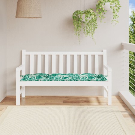 Gartenbankkissen Oxford-Stoff mit Blattdruck, 150 x 50 x 7 cm von , Kissen für Stühle und Sofas - Ref: Foro24-378972, Preis: ...