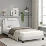 Bed with white synthetic leather mattress 100x200 cm by , Beds and slatted bases - Ref: Foro24-3208776, Price: 332,18 €, Disc...
