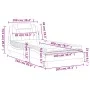 Bed with white synthetic leather mattress 100x200 cm by , Beds and slatted bases - Ref: Foro24-3208776, Price: 332,18 €, Disc...