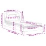 Bett mit weißer Kunstledermatratze 100x200 cm von , Betten und Lattenroste - Ref: Foro24-3208776, Preis: 303,20 €, Rabatt: %