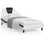 Bed with black and white synthetic leather mattress 90x200 cm by , Beds and slatted bases - Ref: Foro24-3208774, Price: 290,4...