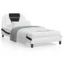 Bett mit schwarz-weißer Kunstledermatratze 100x200 cm von , Betten und Lattenroste - Ref: Foro24-3208781, Preis: 322,15 €, Ra...