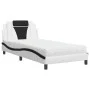 Bett mit schwarz-weißer Kunstledermatratze 100x200 cm von , Betten und Lattenroste - Ref: Foro24-3208781, Preis: 322,15 €, Ra...