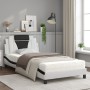 Bett mit schwarz-weißer Kunstledermatratze 100x200 cm von , Betten und Lattenroste - Ref: Foro24-3208781, Preis: 294,85 €, Ra...