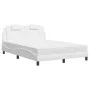 Bett mit weißer Kunstledermatratze 120x200 cm von , Betten und Lattenroste - Ref: Foro24-3208783, Preis: 371,66 €, Rabatt: %