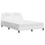 Bett mit weißer Kunstledermatratze 120x200 cm von , Betten und Lattenroste - Ref: Foro24-3208783, Preis: 377,17 €, Rabatt: %