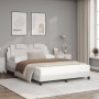 Bett mit weißer Kunstledermatratze 120x200 cm von , Betten und Lattenroste - Ref: Foro24-3208783, Preis: 377,17 €, Rabatt: %