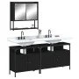 3-teiliges Badezimmermöbelset aus schwarzem Sperrholz von , Badezimmermöbel - Ref: Foro24-3214665, Preis: 165,72 €, Rabatt: %