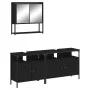 3-teiliges Badezimmermöbelset aus schwarzem Sperrholz von , Badezimmermöbel - Ref: Foro24-3214665, Preis: 165,72 €, Rabatt: %