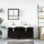3-teiliges Badezimmermöbelset aus schwarzem Sperrholz von , Badezimmermöbel - Ref: Foro24-3214665, Preis: 165,72 €, Rabatt: %