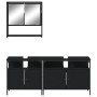 Juego de muebles de baño 3 pzas madera contrachapada negro de , Muebles de baño - Ref: Foro24-3214665, Precio: 168,12 €, Desc...