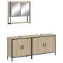 Sonoma oak plywood 3-piece bathroom furniture set by , Bathroom furniture - Ref: Foro24-3214671, Price: 173,88 €, Discount: %