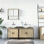 Sonoma oak plywood 3-piece bathroom furniture set by , Bathroom furniture - Ref: Foro24-3214671, Price: 173,88 €, Discount: %