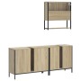 Sonoma oak plywood 3-piece bathroom furniture set by , Bathroom furniture - Ref: Foro24-3214671, Price: 173,88 €, Discount: %