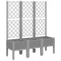 Planter with trellis PP light gray 120x40x142 cm by , Pots and planters - Ref: Foro24-367927, Price: 94,73 €, Discount: %
