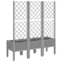 Planter with trellis PP light gray 120x40x142 cm by , Pots and planters - Ref: Foro24-367927, Price: 94,73 €, Discount: %