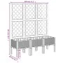 Planter with trellis PP light gray 120x40x142 cm by , Pots and planters - Ref: Foro24-367927, Price: 94,73 €, Discount: %