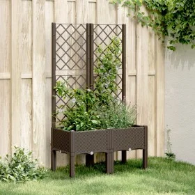 Pflanzgefäß mit braunem PP-Gitter 80x40x142 cm von , Töpfe und Pflanzgefäße - Ref: Foro24-367925, Preis: 80,48 €, Rabatt: %