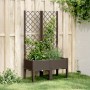 Planter with brown PP trellis 80x40x142 cm by , Pots and planters - Ref: Foro24-367925, Price: 81,87 €, Discount: %