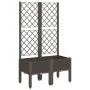 Planter with brown PP trellis 80x40x142 cm by , Pots and planters - Ref: Foro24-367925, Price: 80,42 €, Discount: %