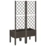 Planter with brown PP trellis 80x40x142 cm by , Pots and planters - Ref: Foro24-367925, Price: 80,42 €, Discount: %
