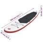 Rot-weißes aufblasbares SUP-Paddel-Surfbrett-Set von vidaXL, Paddleboards - Ref: Foro24-92201, Preis: 151,44 €, Rabatt: %