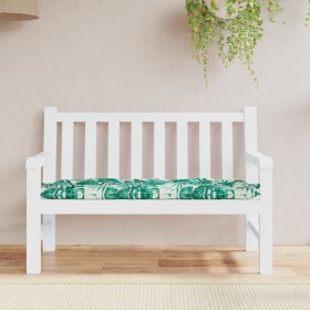 Garden bench cushion Oxford fabric leaves print 120x50x7 cm by , Cushions for chairs and sofas - Ref: Foro24-378951, Price: 2...