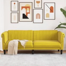 3-Sitzer-Sofa aus gelbem Samt von , Sofas - Ref: Foro24-372591, Preis: 268,55 €, Rabatt: %