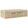 Lounger with Sonoma oak engineered wood drawers 100x200 cm by , Beds and slatted bases - Ref: Foro24-3280239, Price: 203,32 €...