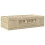 Lounger with Sonoma oak engineered wood drawers 100x200 cm by , Beds and slatted bases - Ref: Foro24-3280239, Price: 200,33 €...