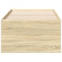 Lounger with Sonoma oak engineered wood drawers 100x200 cm by , Beds and slatted bases - Ref: Foro24-3280239, Price: 203,32 €...