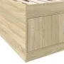 Lounger with Sonoma oak engineered wood drawers 100x200 cm by , Beds and slatted bases - Ref: Foro24-3280239, Price: 200,33 €...