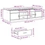 Lounger with Sonoma oak engineered wood drawers 100x200 cm by , Beds and slatted bases - Ref: Foro24-3280239, Price: 200,33 €...