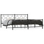 Estructura de cama cabecero y estribo metal negro 193x203 cm de , Camas y somieres - Ref: Foro24-376250, Precio: 140,51 €, De...
