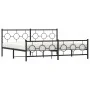 Black metal headboard and footboard bed frame 193x203 cm by , Beds and slatted bases - Ref: Foro24-376250, Price: 138,50 €, D...
