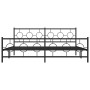 Estructura de cama cabecero y estribo metal negro 193x203 cm de , Camas y somieres - Ref: Foro24-376250, Precio: 140,51 €, De...