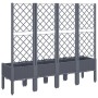 Planter with gray PP trellis 160x40x142 cm by , Pots and planters - Ref: Foro24-367931, Price: 133,87 €, Discount: %