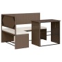 L-shaped garden sofa with table and brown PE rattan cushions by , Outdoor sofas - Ref: Foro24-362346, Price: 230,19 €, Discou...