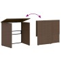L-shaped garden sofa with table and brown PE rattan cushions by , Outdoor sofas - Ref: Foro24-362346, Price: 230,19 €, Discou...