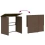 L-shaped garden sofa with table and brown PE rattan cushions by , Outdoor sofas - Ref: Foro24-362346, Price: 226,62 €, Discou...