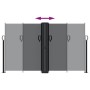 Black retractable side awning 140x600 cm by , Umbrellas - Ref: Foro24-4004609, Price: 120,07 €, Discount: %