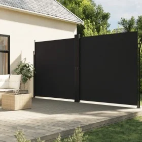 Black retractable side awning 200x600 cm by , Umbrellas - Ref: Foro24-4004654, Price: 157,13 €, Discount: %