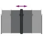 Black retractable side awning 200x600 cm by , Umbrellas - Ref: Foro24-4004654, Price: 157,26 €, Discount: %