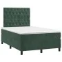 Box spring bed with dark green velvet mattress 120x190 cm by , Beds and slatted bases - Ref: Foro24-3270016, Price: 426,84 €,...