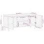 TV-Schrank aus massivem Mangoholz, 105 x 33 x 46 cm von , TV-Möbel - Ref: Foro24-358248, Preis: 112,65 €, Rabatt: %