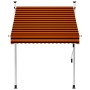 Toldo manual retráctil naranja y marrón 150 cm de vidaXL, Toldos - Ref: Foro24-145835, Precio: 72,68 €, Descuento: %